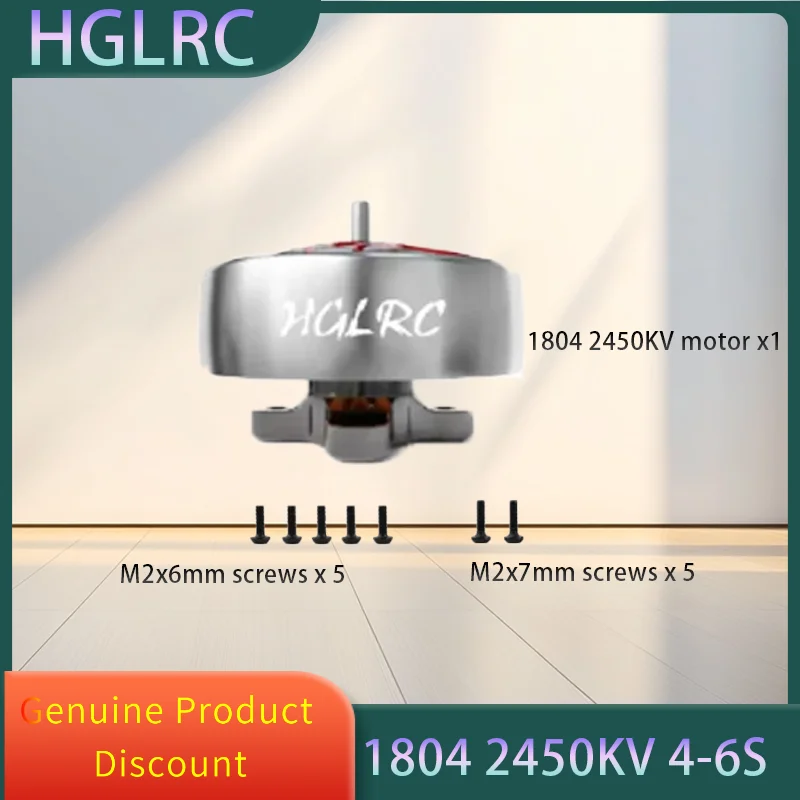 

HGLRC SPECTER 1804 2450KV 4-6S Brushless Motor Compatible 5-6inch Propeller for FPV Freestyle Drones DIY Parts