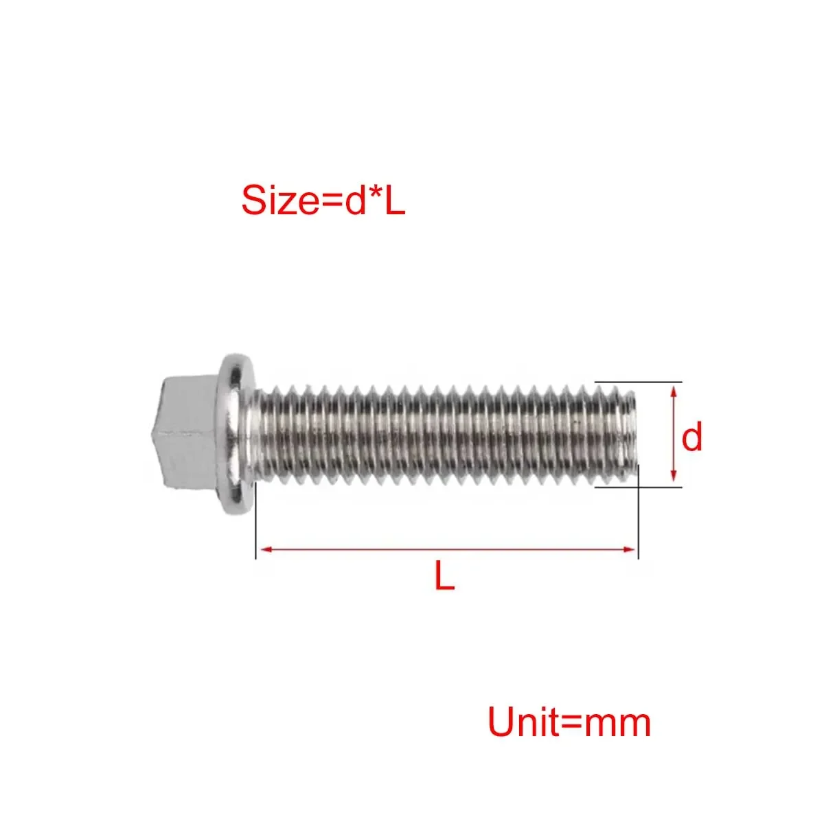 

304 Stainless Steel External Triangular Head Anti-Theft Screw M6M8M10