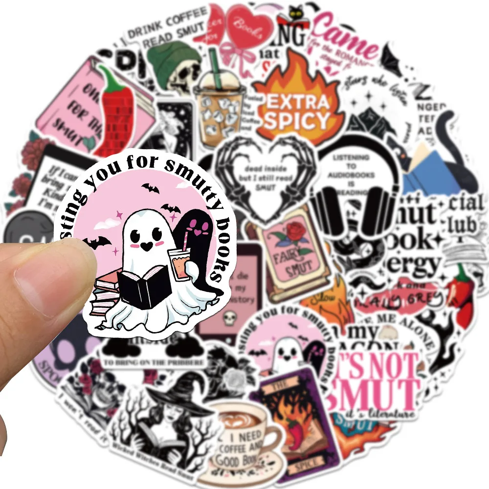 10/50PCS Cool Smutty Romance Bookish Spice Reader Dragon Girl Cartoon Sticker Aesthetic Kindle Ipad Phone Laptop Diary Sticker