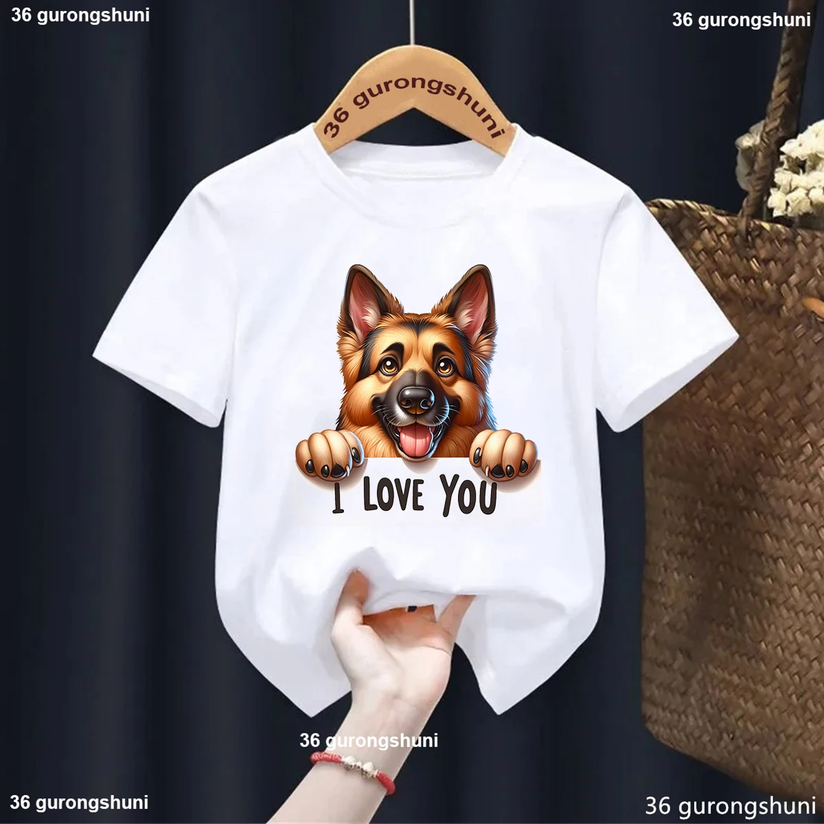 T-Shirt For Boys/Girls,Funny Dogs Holding 