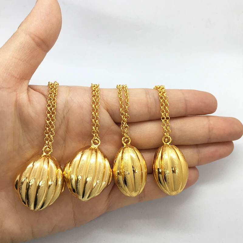 Dangle Drop Earrings For Women 24K Gold Plated Copper African Shell Beads Chain Hanging Eardrop Jewelry Accessories