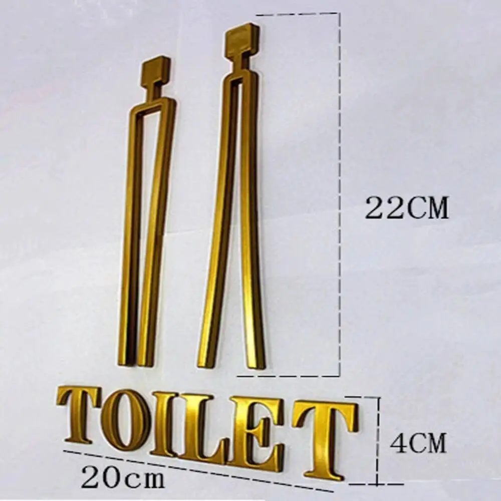 1Set autoadesivo da uomo per donna, bagno, bagno, WC, cartello per WC, adesivo da parete per parcheggio dell'hotel, centro commerciale, ristorante