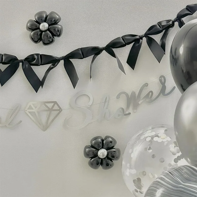 Bowknot Ribbon Garland Flags Princess Girls Room Wall Hanging Banner Kids Birthday Baby Shower Wedding Party Decor Photo Props view 5