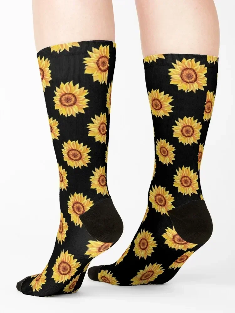 Suflower Flower Socks winter gifts cute Non-slip Stockings compression Socks Women's Men's