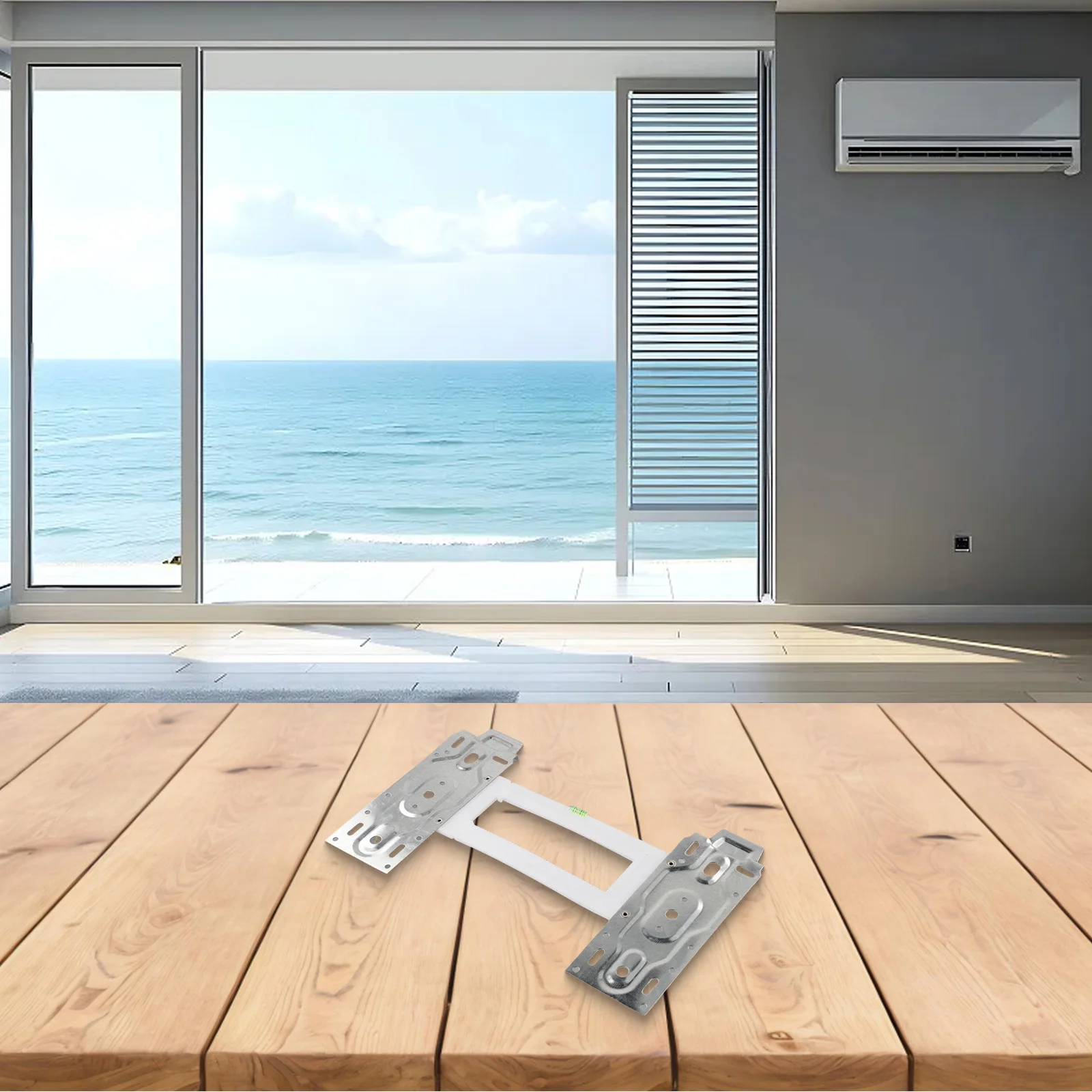 Inneneinheitshalterung, verstellbare Halterung, Curling-Design für Zuhause, frei einziehbares, verdicktes Brett für geteilte Klimaanlage zu Hause