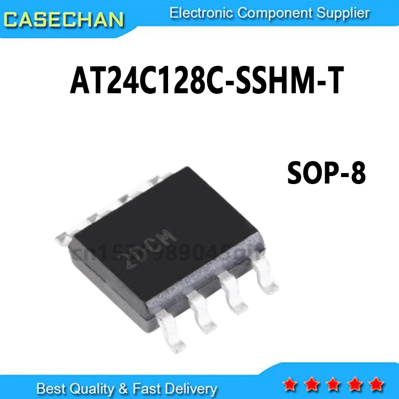10PCS New and Original AT24C128C-SSHM-T AT24C128 2DCM SOP-8 128Kbit EEPROM