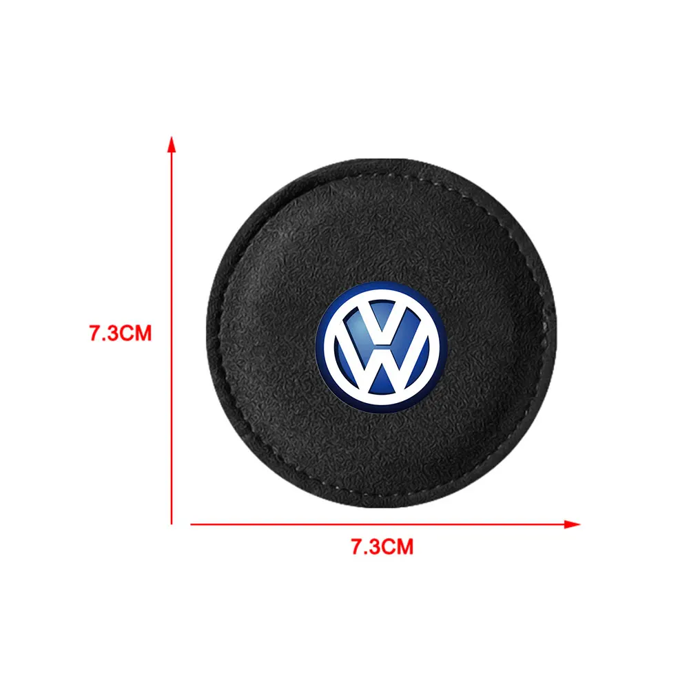 2pcs Car Coaster Water Cup Pad Non-slip Mat for Volkswagen VW RLine Passat Scirocco Touareg Tiguan T-ROC Golf Sharan Polo Jetta