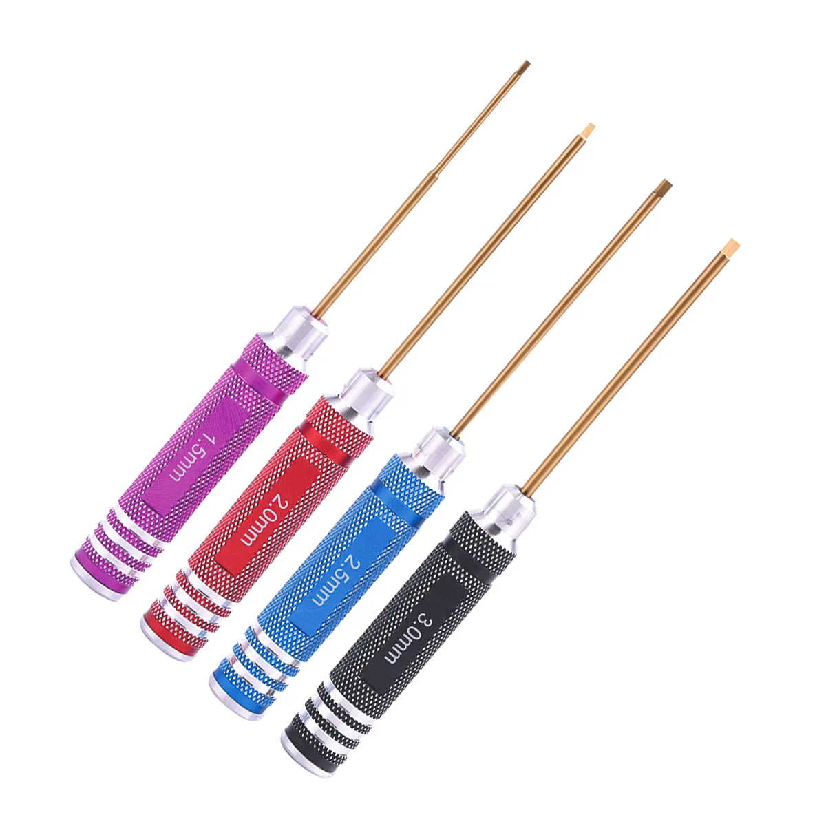 4Pcs Steel 1.5/2/2.5/3mm Hexagon Screwdriver Screw Driver Tools for RC Car Crawler Rigs Boat Airplane Drone Repair DIY