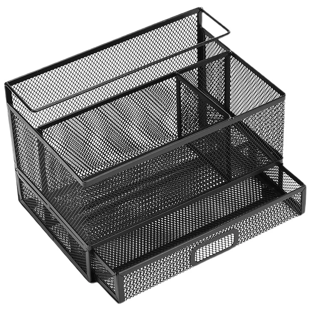 

Металлический сетчатый органайзер для ручек и карандашей, настольный держатель для офиса, школы, кабинета, органайзер для документов