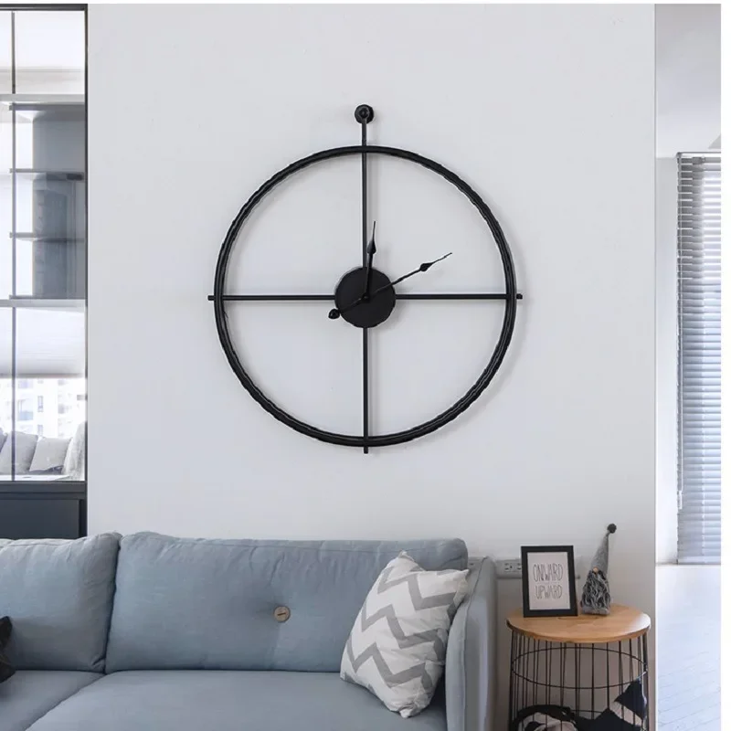 Grandes horloges murales muettes au design moderne, décoration d\'intérieur, montres numériques circulaires, décoration de salon, artisanat, 50 cm,