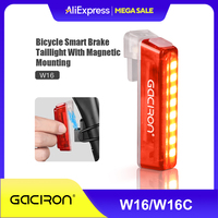 Gaciron Bike Taillight W16/W16C Magnetic Mounting Smart Bicycle Rear Light For Seat Tube IPX7 Waterproof USB-C Cycling Light