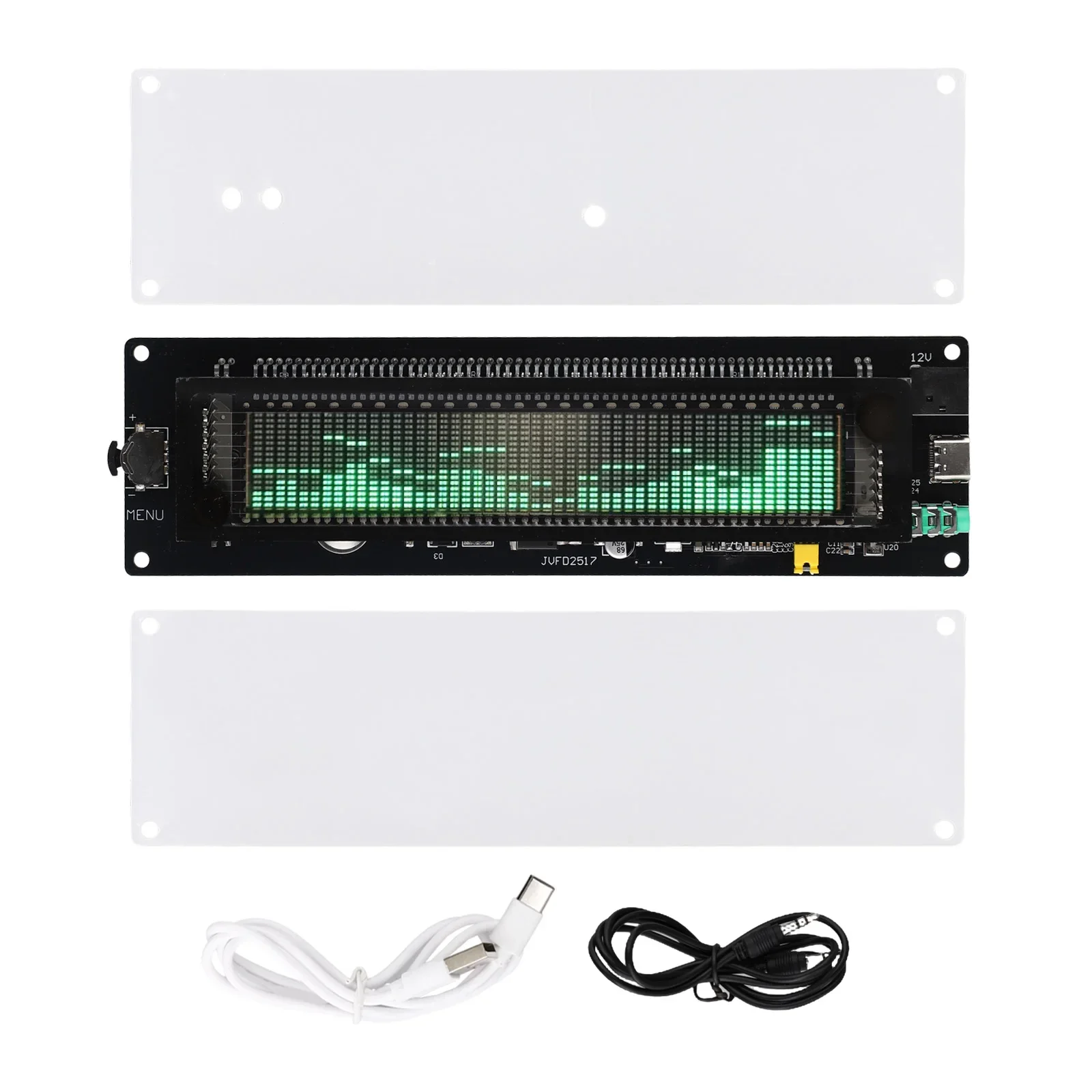 

175*28*50mm AK2515 Audio Spectrum Analyzer Board Accurate Music Spectrum Analyzer And Clock Display Special AGC And Spectrum