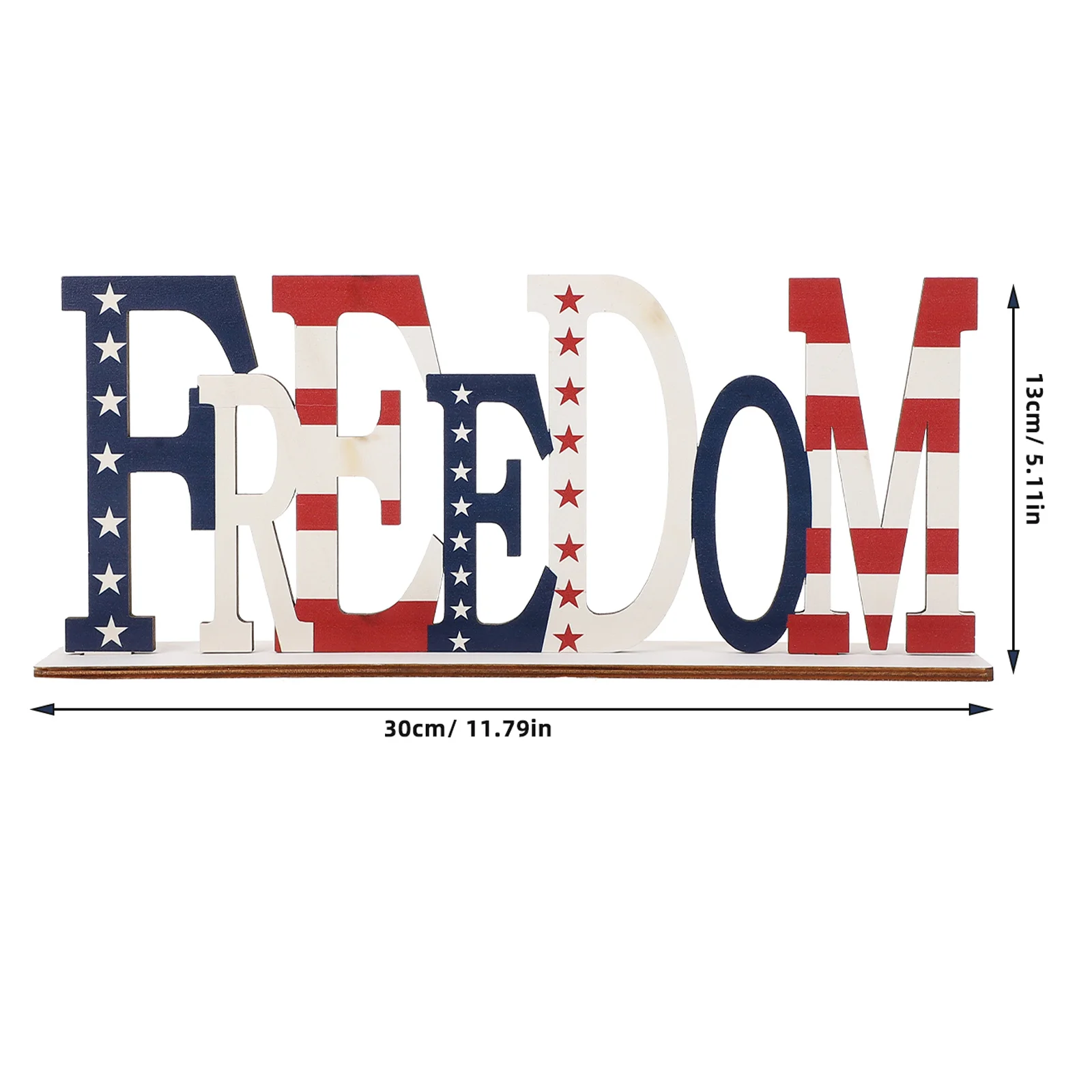 

1pc Wooden Letter Ornaments Solid Wood Craft Decor Home Decoration FREEDOM Tabletop Adornment Stylish Mini Model