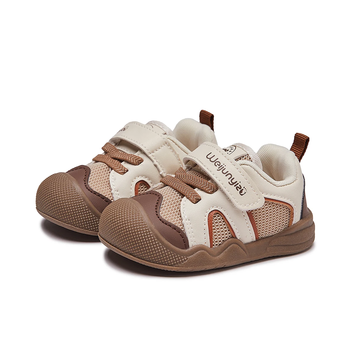 حذاء رياضي للأطفال البنات والأولاد بنعل مطاطي غير قابل للانزلاق من الفيلكرو ومضاد للصدمات للأصابع للأطفال الرضع #5