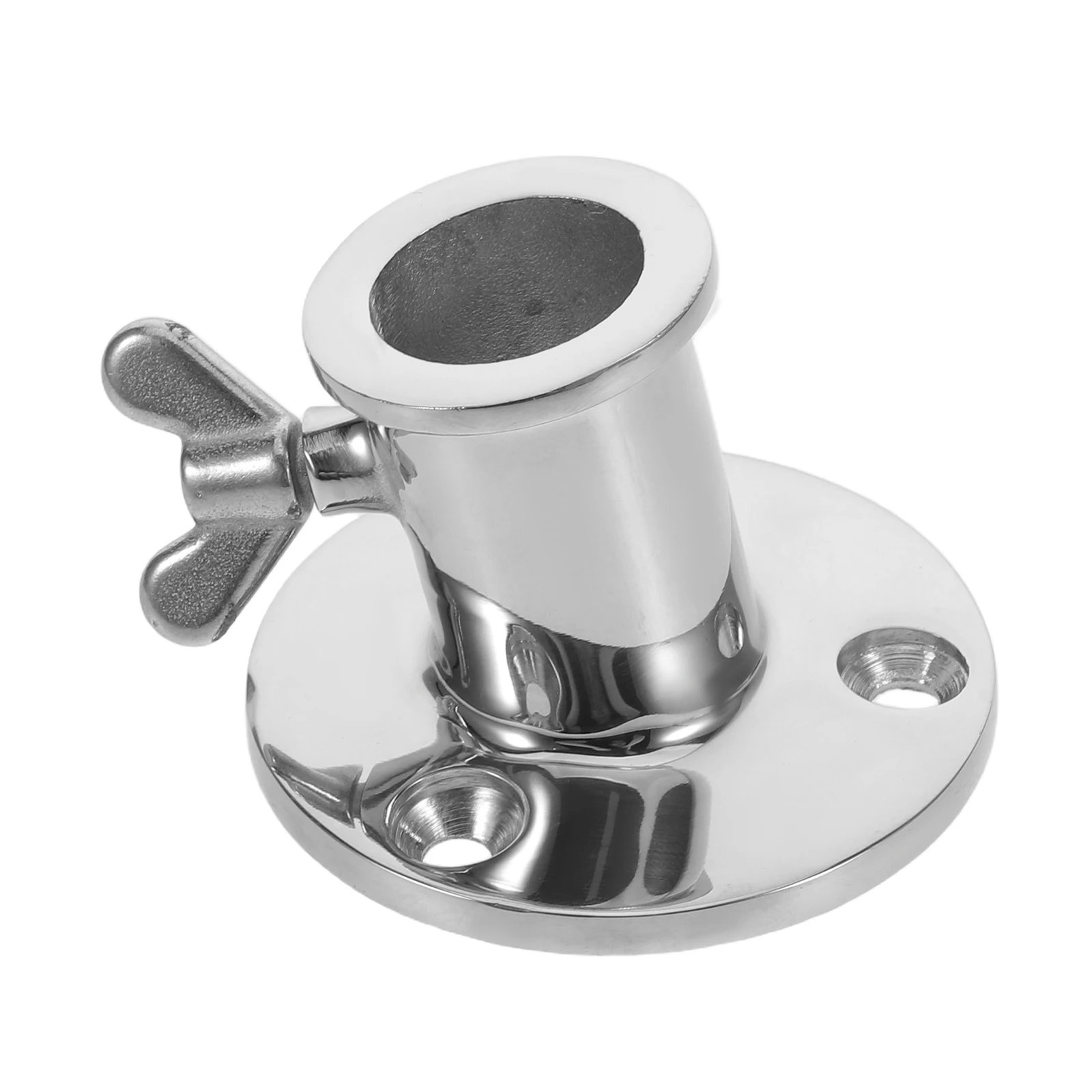 

Stainless Steel Flag Pole Bracket Heavy Duty Wall Mount Outdoor Flagpole Base Holder Stable Support for Yard Deck Truck