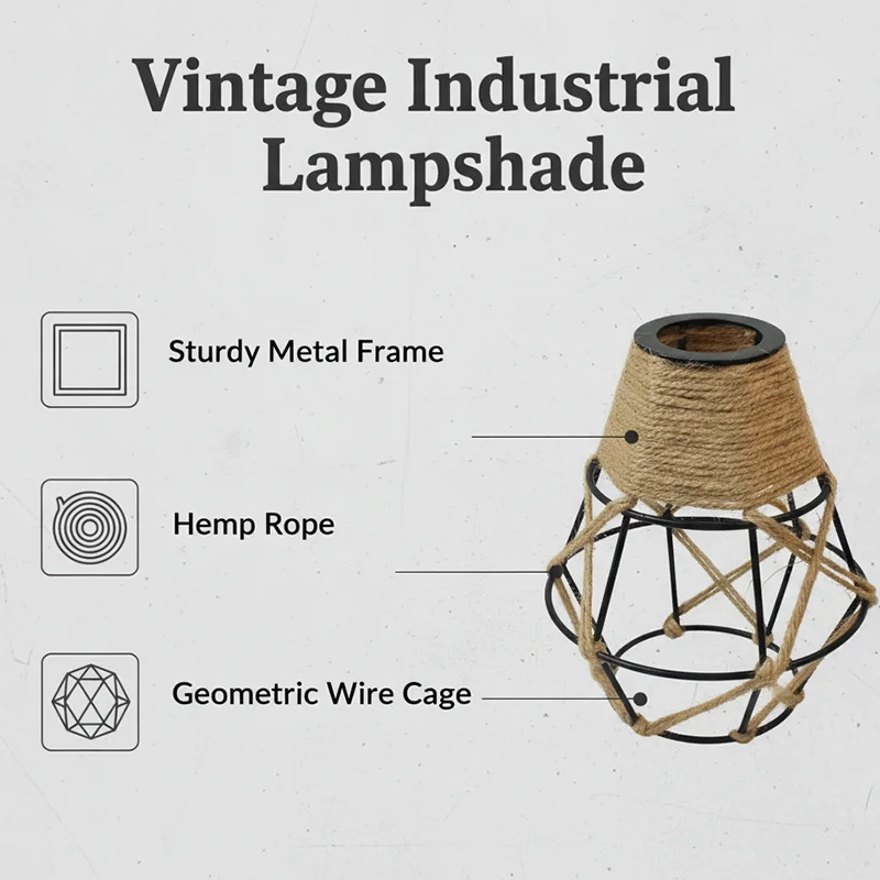Eski Tarz Rattan Abajur, Metal - Geometric Lamp Shade incelemesi ve fiyatı