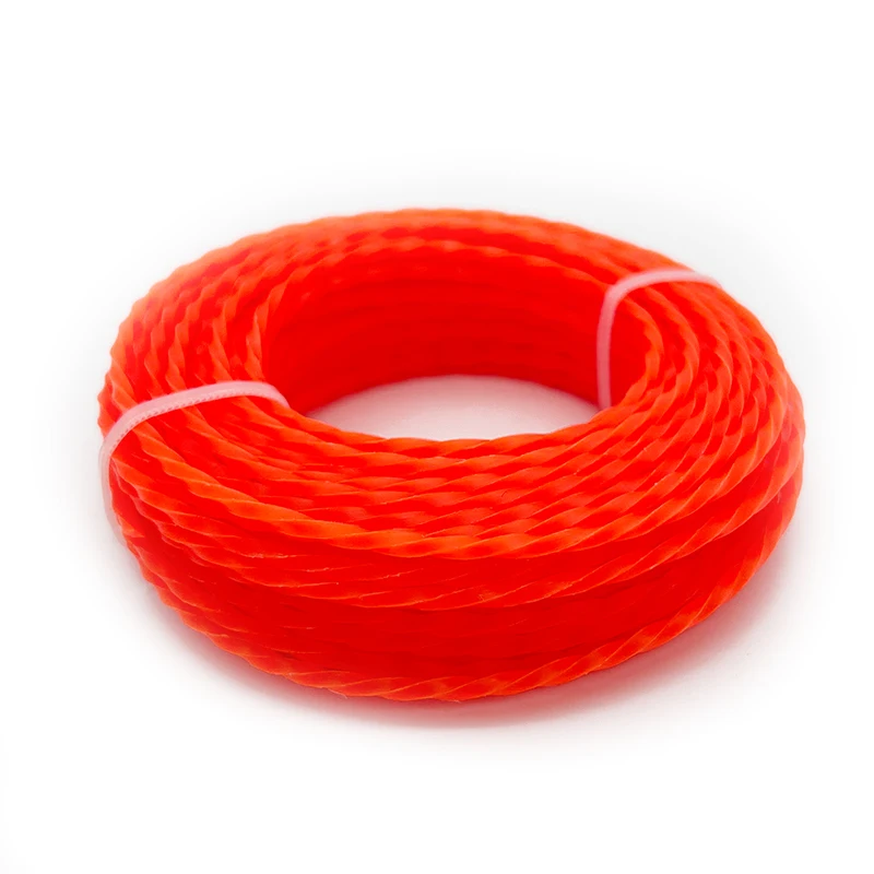 Gasoline Brushcutters Accessories Square Spiral Cutting Rope 3.0mm Trimmer Line for Brush Cutter Head