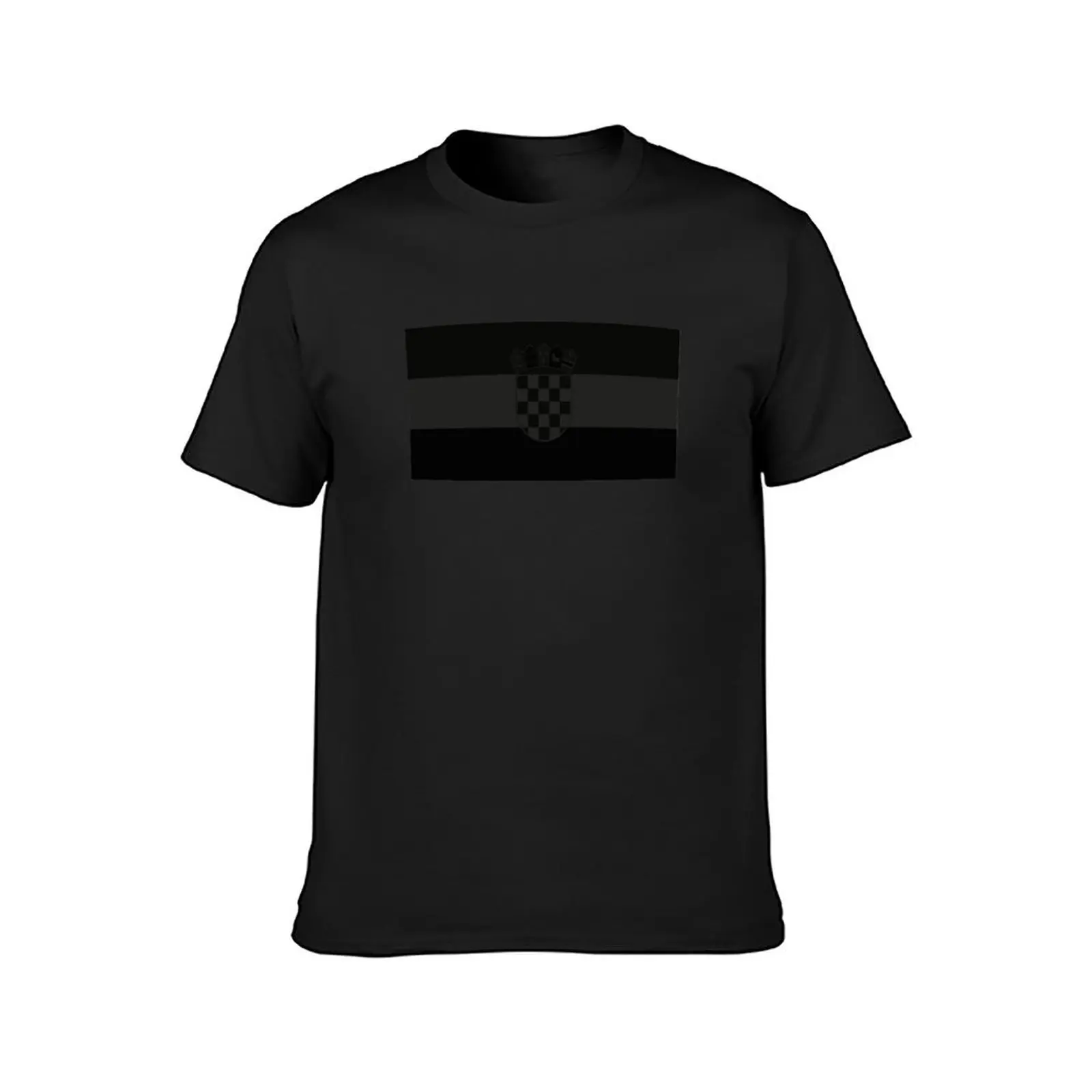 Croatia Blackout/Stealth Flag T-Shirt sweat cute clothes t shirts for men graphic