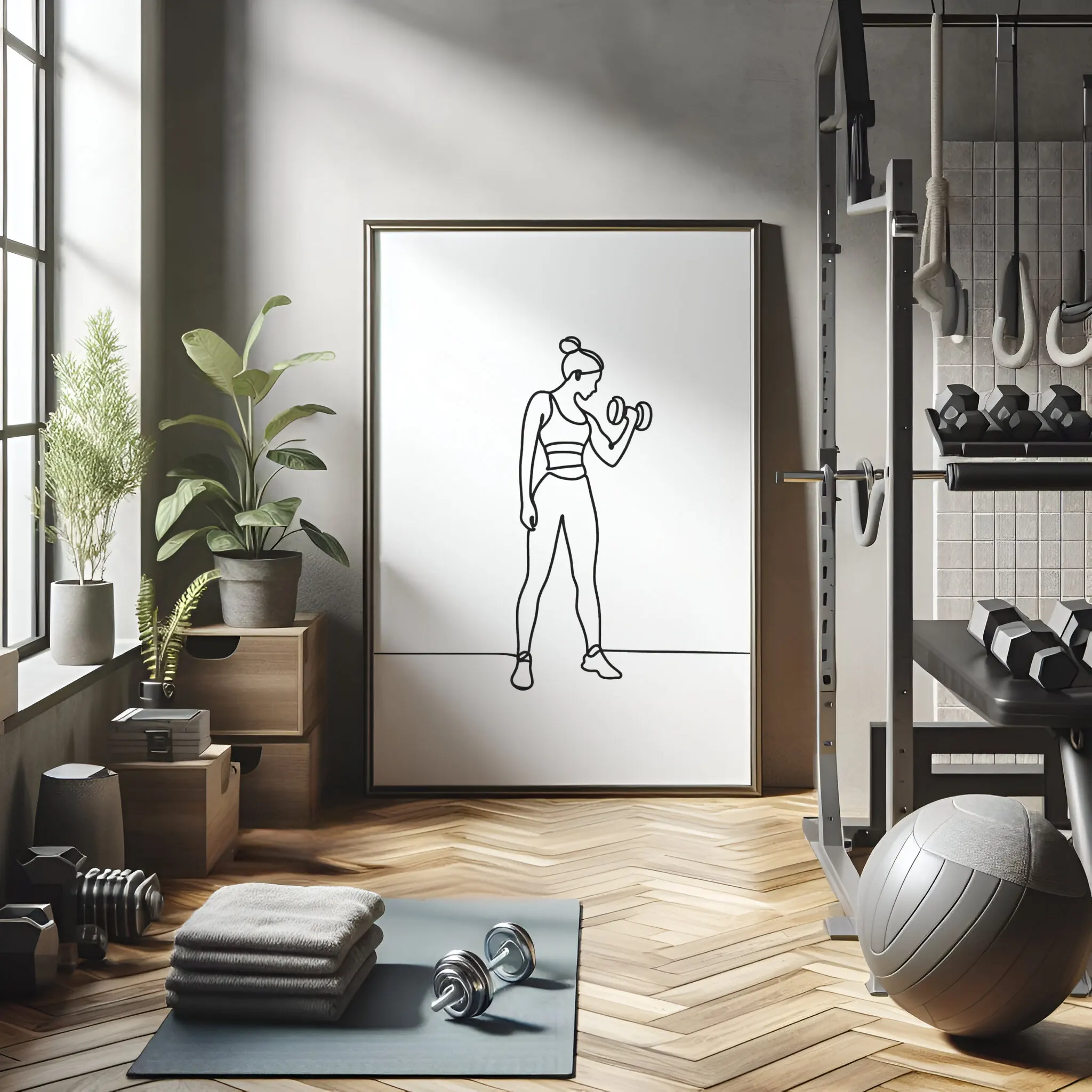 3pcs Fitness Girl Athlete Art  - Yoga Fitness Studio recension och pris