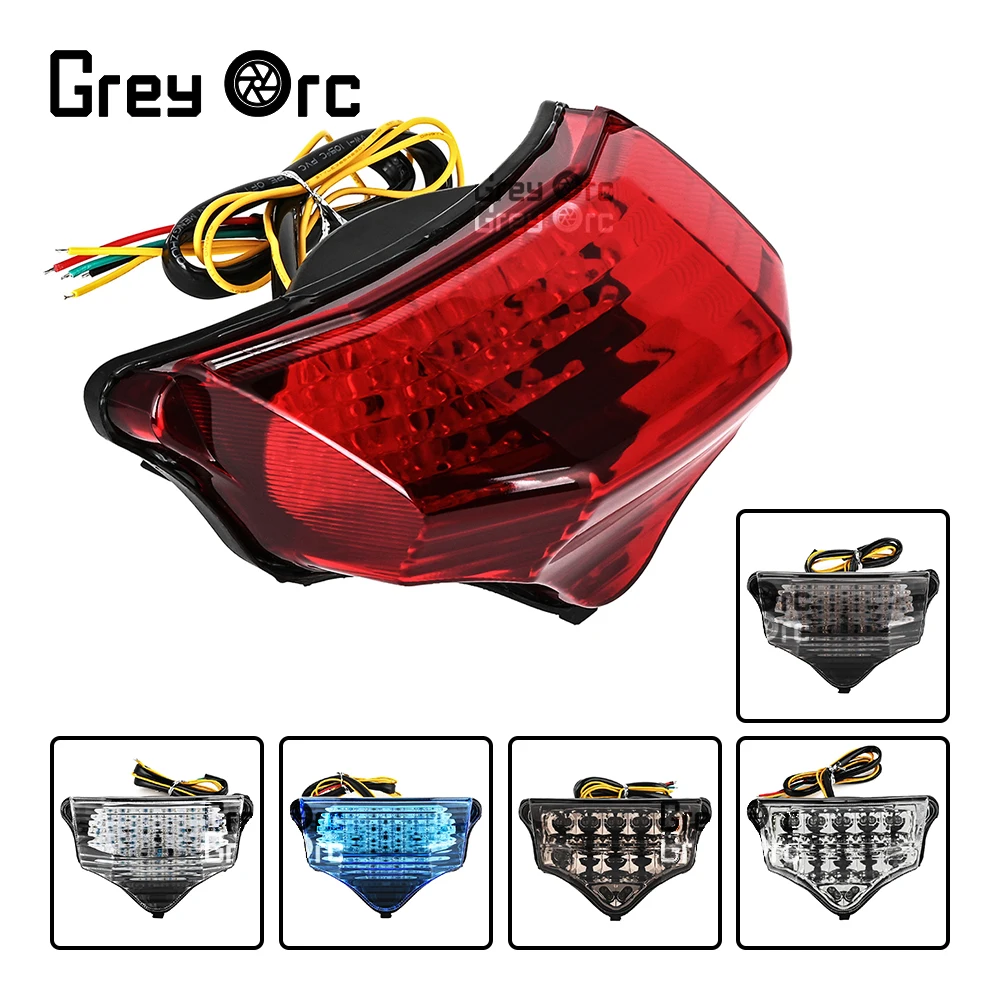 Motorcycle Rear LED Tail Light Brake Turn Signals For Yamaha FZ-600 FZ600 FZ6 2004-2008 Integrated Tailight Flasher Lamp