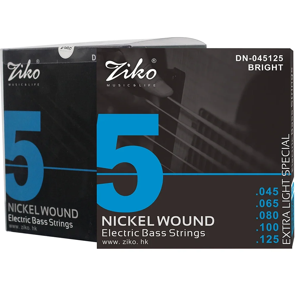 ZIKO 5 Strings Bass Electric Guitar Strings Strings Nickel Wound Hexangon Alloy Core Electric Guitar Bass String Stringed Parts