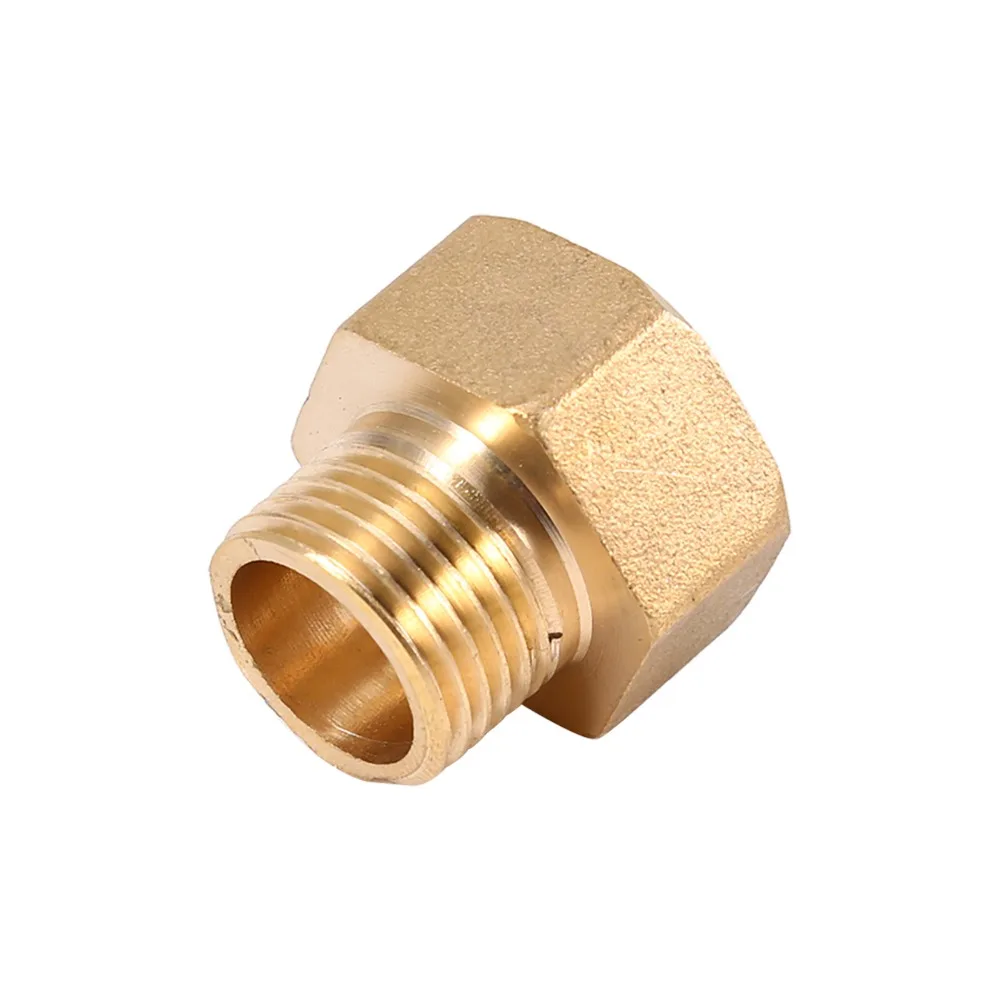 2PCS G1/2" Male to G3/4" Female Brass Pipe Reducer Brass Material Hex Head Design Hex Bushing Adapter Pipe Fitting Coupler