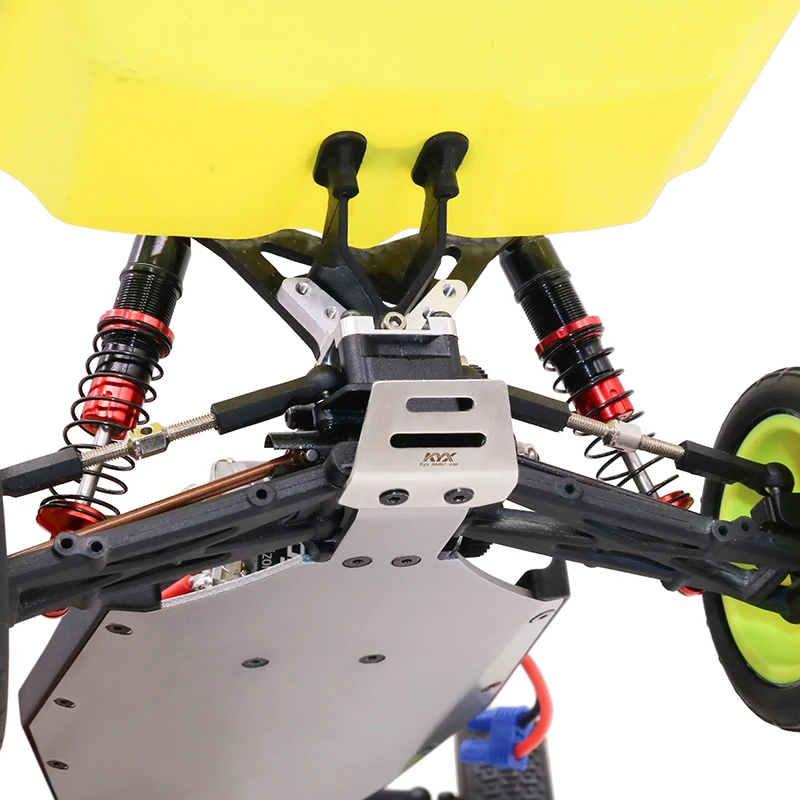 KYX Racing Stainless Steel Front Rear Chassis Guard Upgrades for 1/18 RC Crawler Car LOSI Mini-B Brushed Mini-B Pro Roller Buggy