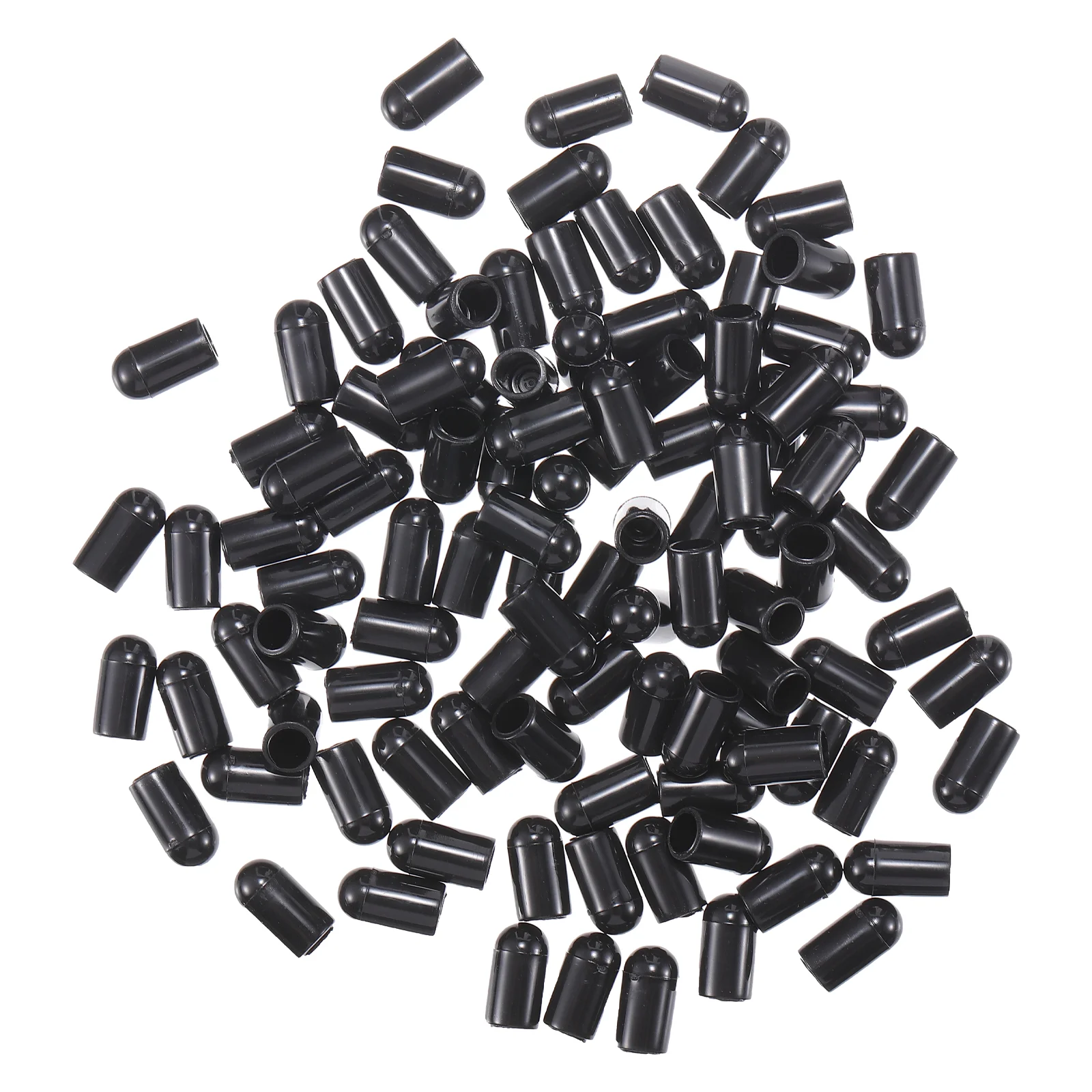 100 PCS Swimming Cap Sets of Plastic Jacket Dishwasher Prong Plug Rack Tip Cover Rubber Protector Wire Thread Pvc