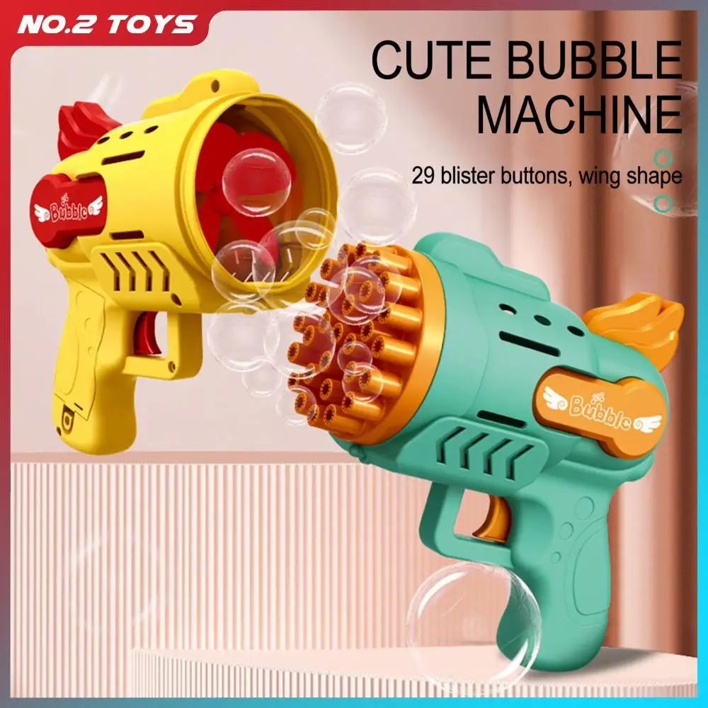 어린이용 전기 버블건, 자동 비눗방울 기계, 어린이 장난감, 야외 파티 게임, 소년 소녀 생일 선물, 29 홀