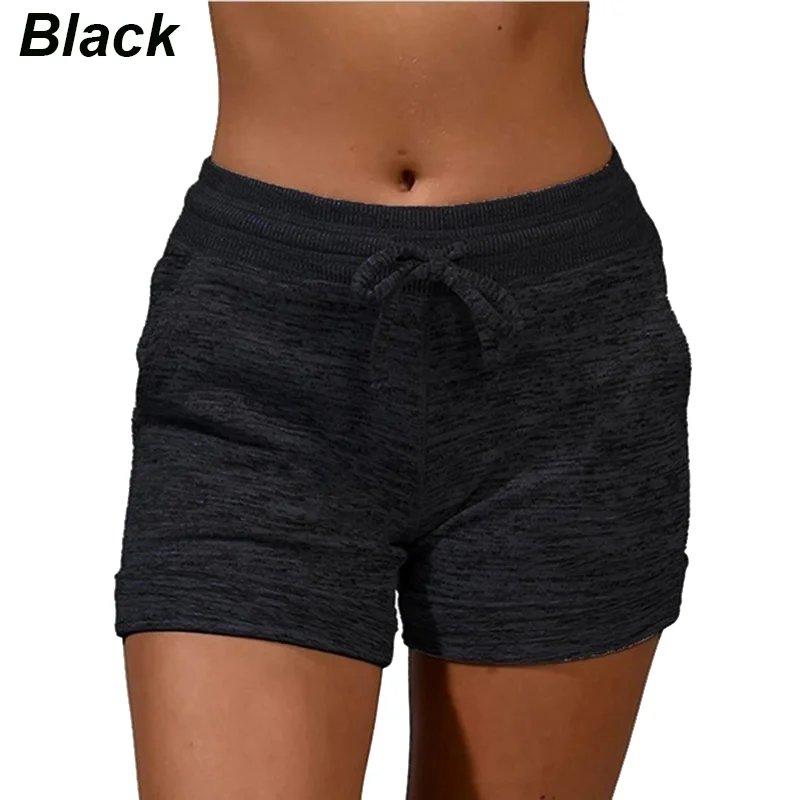 Fashion Women\'s Quick-drying Yoga Pants Sports High Waist Drawstring Shorts Casual Stretch Shorts Fitness Running Shorts