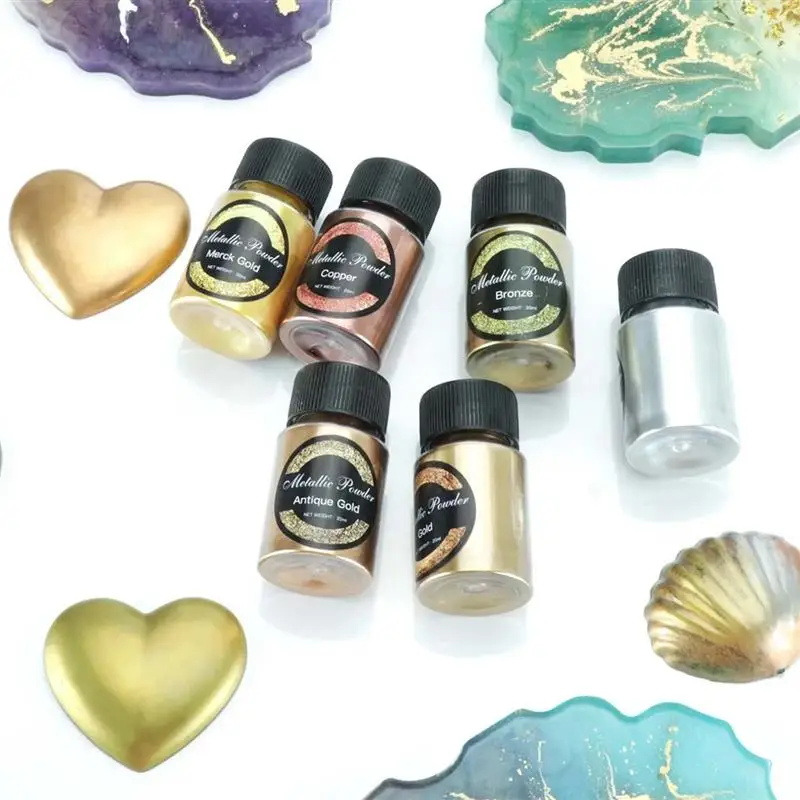 20ml Metallic Resin Pigments DIY Shimmer Gold Color Pearlescent Colorant Pearl Pigment Dye For UV Crystal Epoxy Jewelry Making