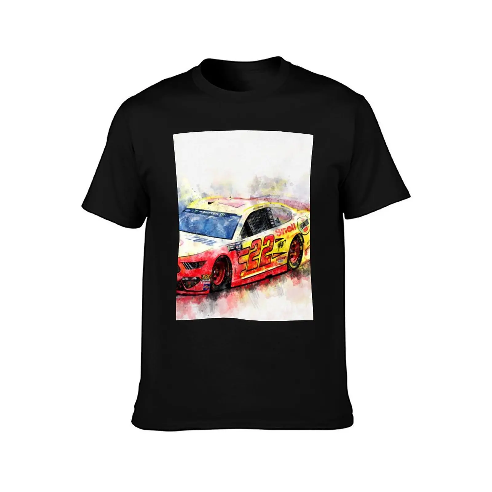 Joey Logano on Fire T-Shirt oversized oversizeds plus sizes anime figures vintage t shirt men