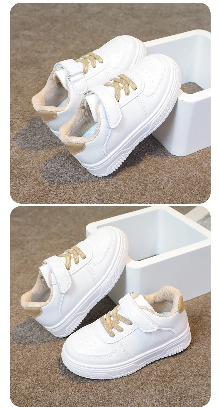 2026 Herbst Kinder Barfußschuhe mit breiter Zehenbox für Jungen und Mädchen – Minimalistische Sneaker aus leichtem Kunstleder mit Klettverschluss – Detail 17