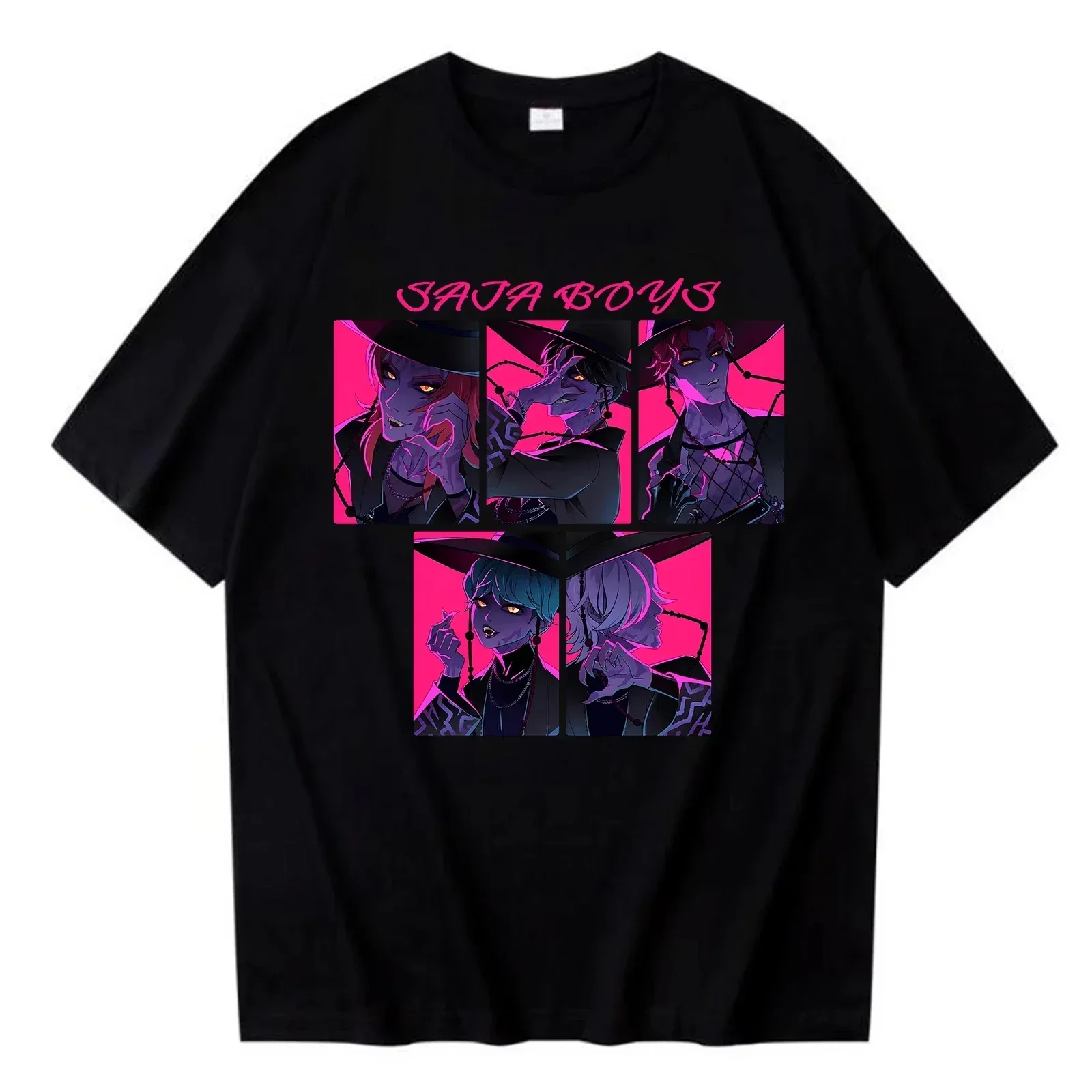 Kpop Demon Hunters Saja Boys T-shirt Harajuku Women Girl Huntrix O-neck Summer Shirt Gift for Fans Plus Size Summer T-shirt