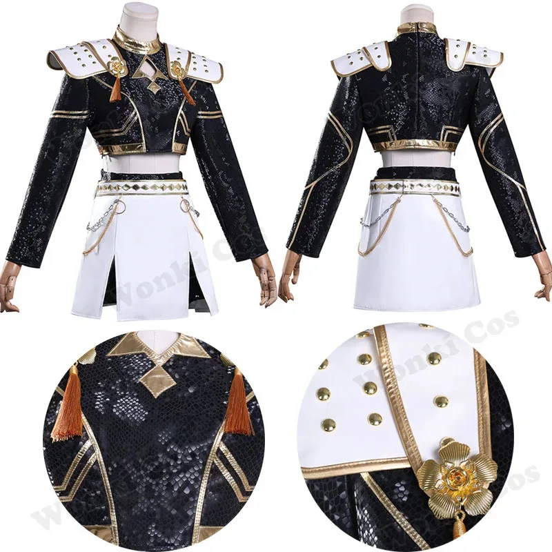 ABC123Rumi Zoey Mira الدعاوى السوداء تأثيري حلي شعر مستعار شيطان هنتر دور اللعب Kpop المعبود مرحلة الأداء هالوين Carf ؛ 5 ، c'8.m ؛ 0' #4