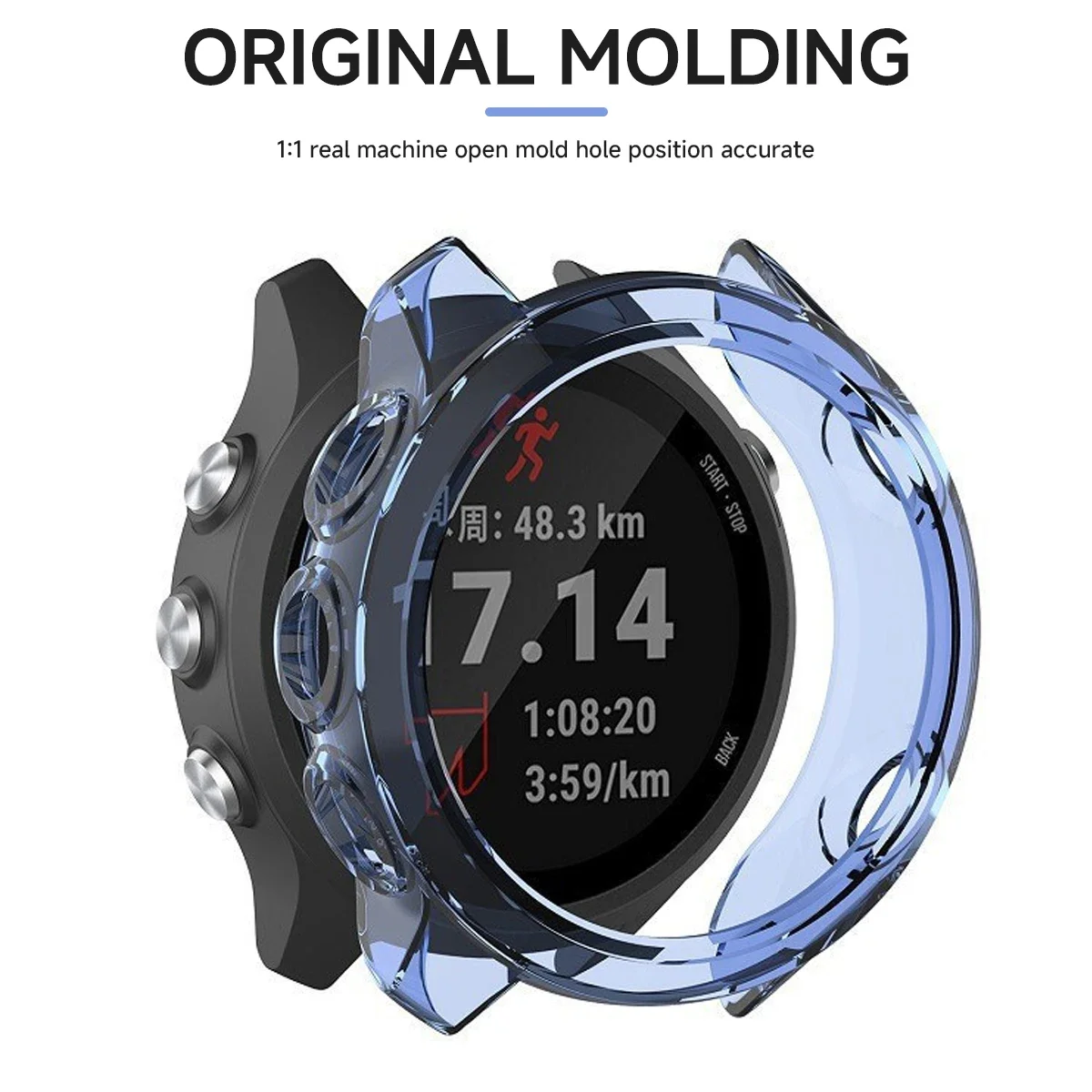 Coque de protection souple en TPU pour Garmin Fenix, cadre de protection de montre intelligente, pare-chocs, coque transparente, Garmin Fenix 7 7S 7X 5S 5 5X Plus 6S 6 6X Pro