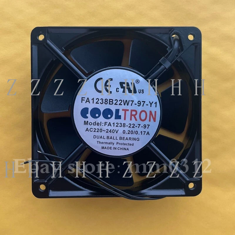

Z For COOLTRON FA1238B22W7-97-Y1 AC220V-240V 0.20/0.17A 12038 12CM Cabinet Cooling Fan