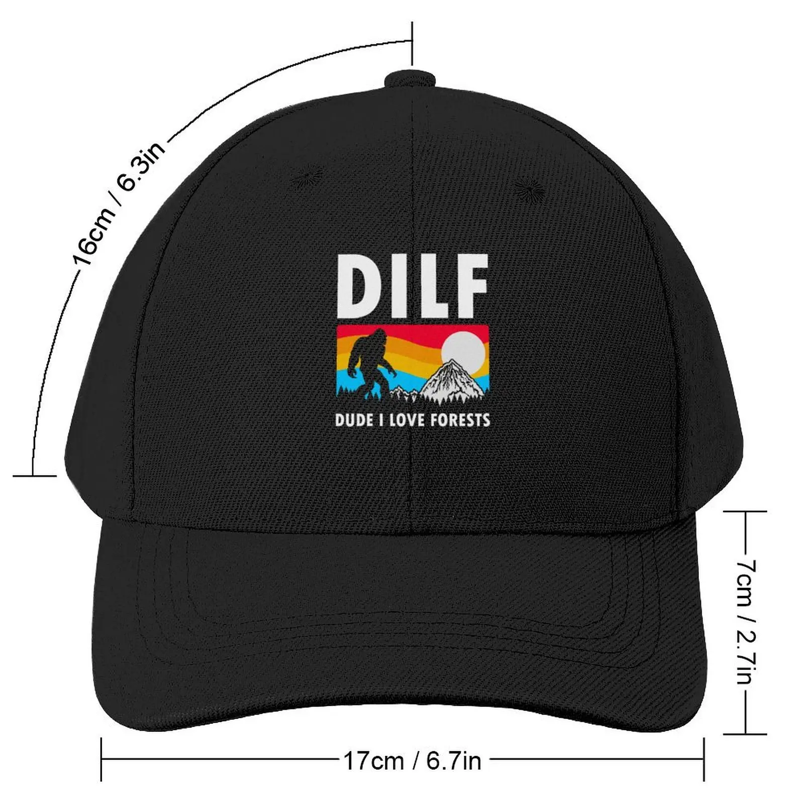 DILF Dude I Love Forests Baseball Cap Rugby Cosplay Beach Outing Vintage Women's Golf Wear Men's