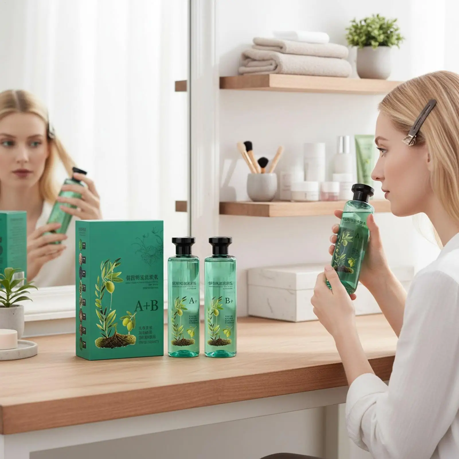 2-個植物油ナチュラルグロスリペアクリーム-diy-ヘアダイナチュラルブラックリペアグレーホワイトヘア非刺激性ヘアカラーシャンプー