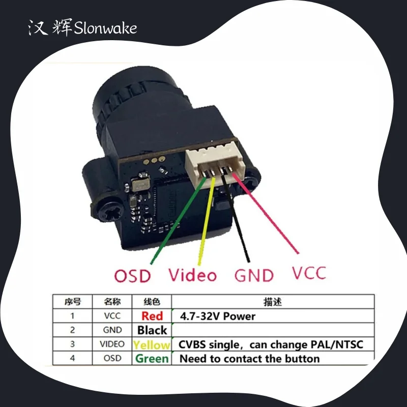 5.8G FPV Analog Signal Camera 1200TVL High-Definition Racing Drone Camera with Digital Solution Design