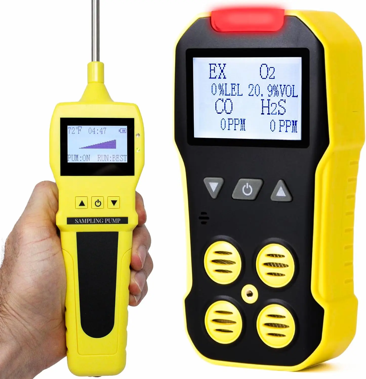 

4 Gas Monitor with USB Recharge, NIST Calibration for Confined Space Safety