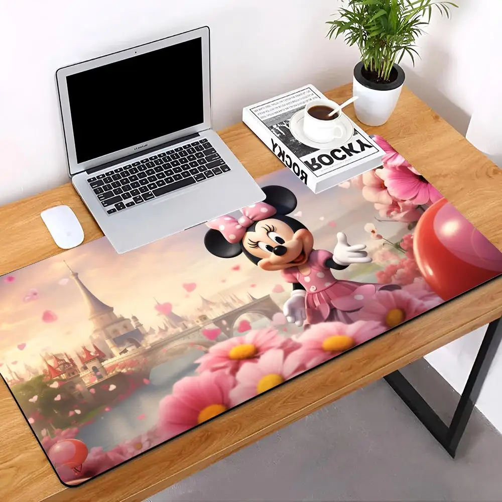 Disney Minnie MINISO Mouse Pad E-sports players Desk Mat With Pad Gaming Accessories Prime Gaming Keyboard Pad XXL 90x40cm