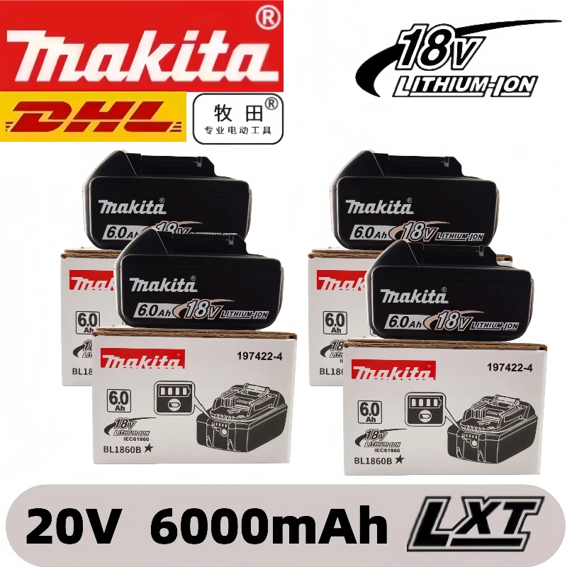 

НОВЫЙ Оригинальный литий-ионный аккумулятор Makita 18В 6.0Ач, сменный аккумулятор 18В 6000мАч BL1860 BL1850 BL1860B