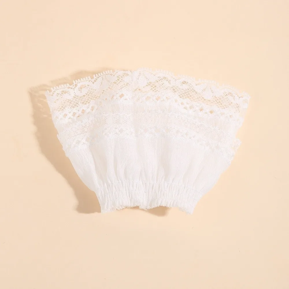 

New Multilayer Ruffle Fake Cuff Detachable Elastic False Sleeve Cuffs Lace Trim Lace Cuff Women's Clothing Accessories