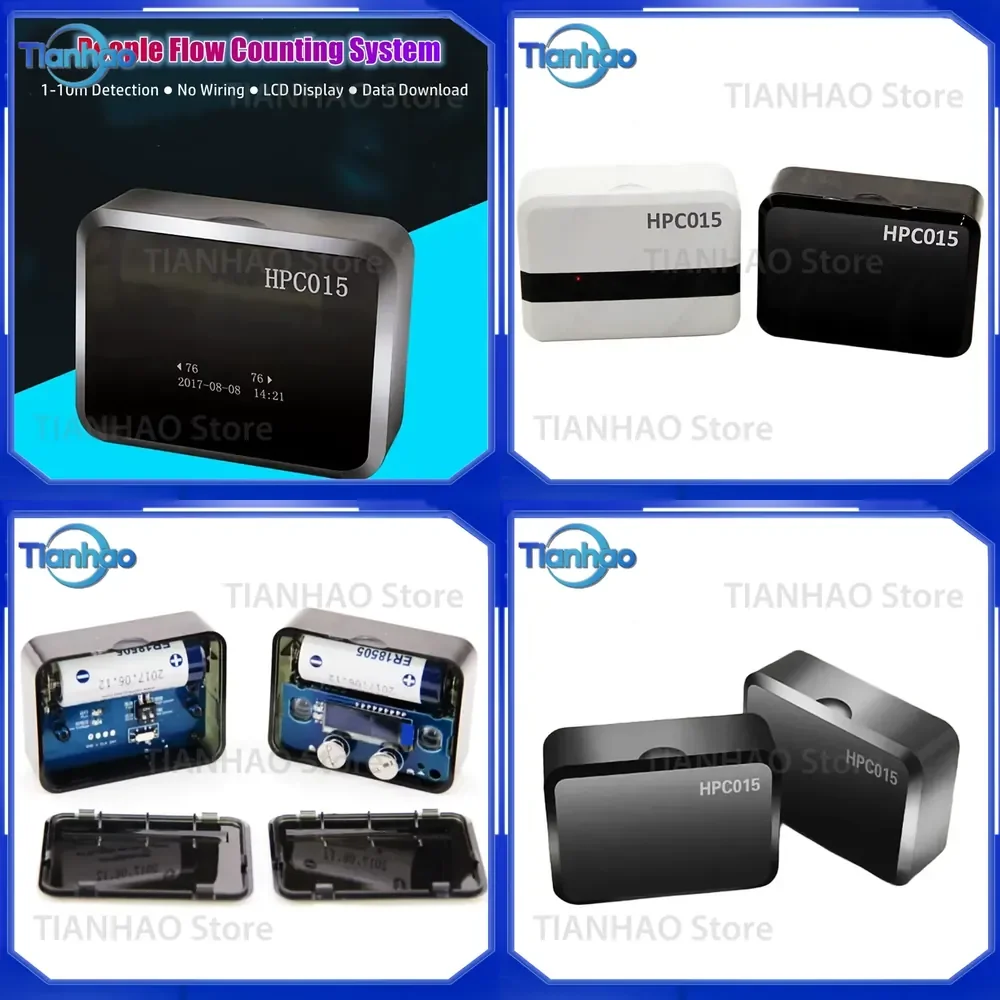 IR Infrared Beam People Flow Counting System for LCD Display Person Counter with Wide Detection Range 1 to 10 m Passenger