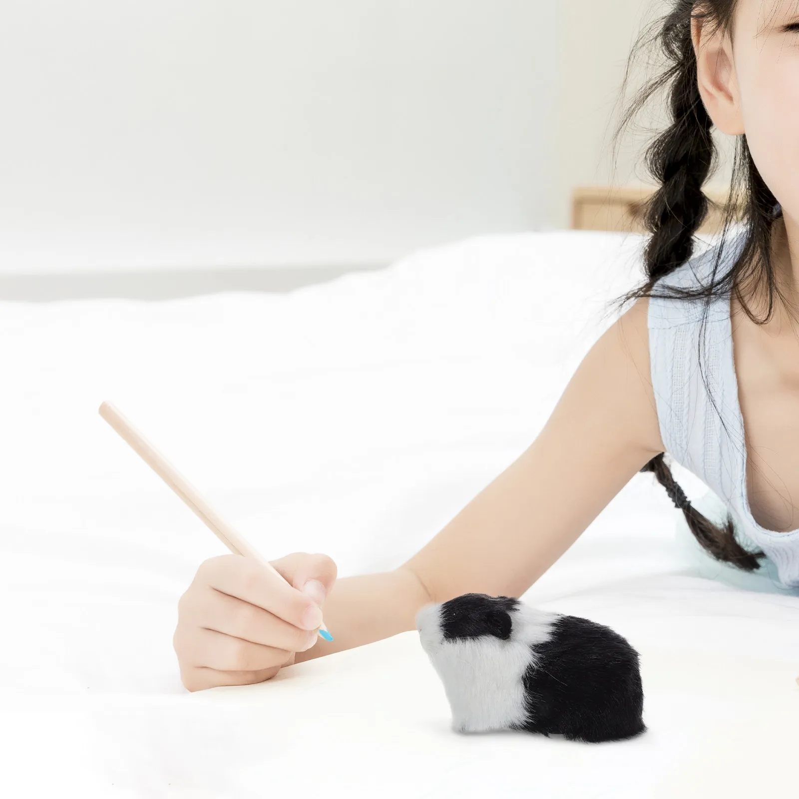 

Реалистичная имитация морской свинки: развивающая игрушка для детей, милая маленькая мягкая игрушка для демонстрации в классе