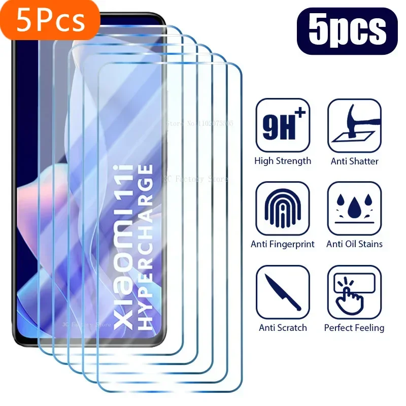 

5PCS Tempered Glass For Xiaomi Poco X3 Pro X4 X3 F3 F4 GT M5 M5S Screen Protector For Poco X5 M4 M3 Pro 5G X3 NFC F2 glass