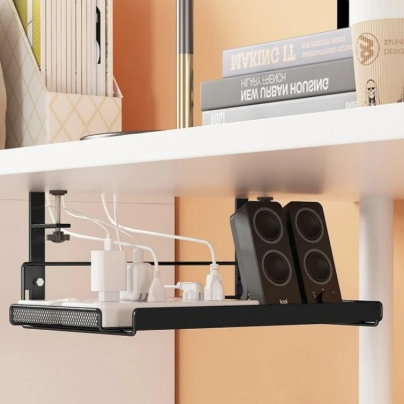 Under Desk Cable Management Tray No Drill Steel Desk Cable Organizers Wire Management Tray Cable Management Rack Storage Shelf
