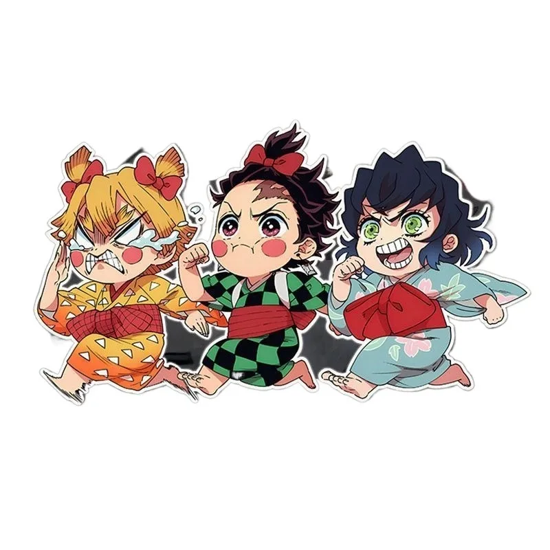 

Kawaii Demon Slayer Cartoon Anime Stickers Personalized Creative Helmet Decoration Cars Scratch Blocking Reflective Decoration