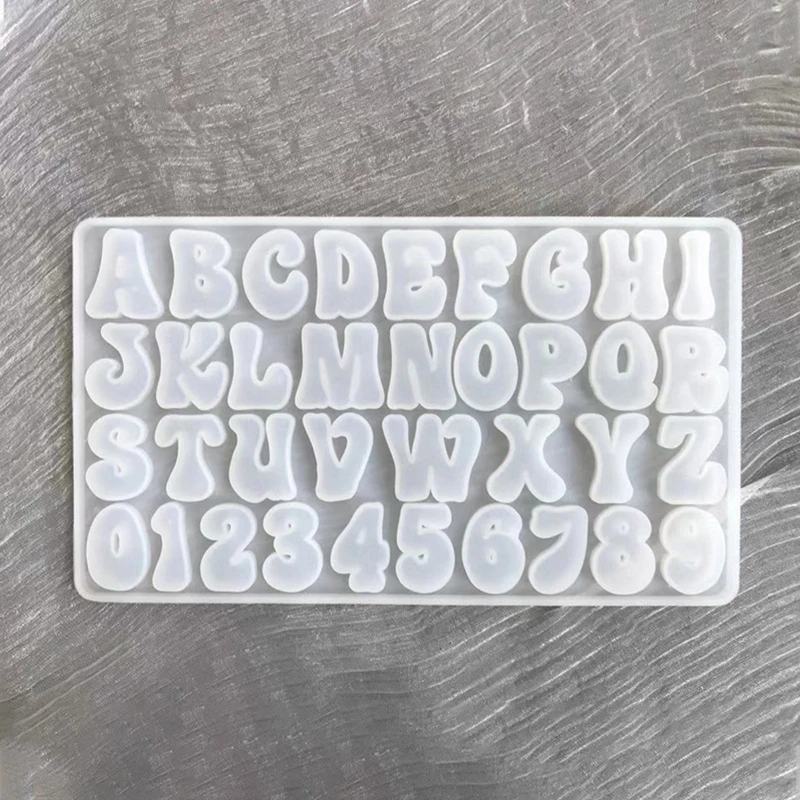 English Silicone Mold Letter Number Resin Mold for Home Decoration R3MC